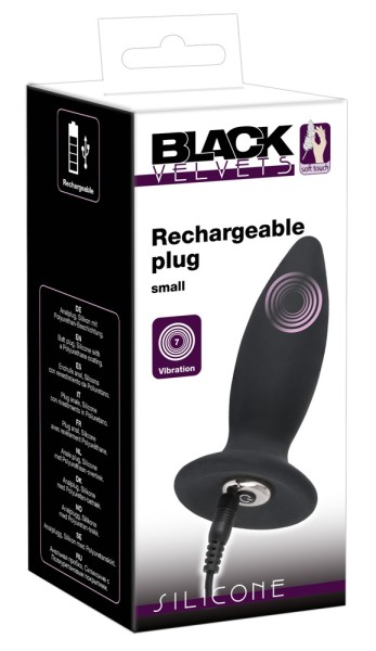 Black Velvets Recharge Plug S: Vibro-Analplug, schwarz - vergleichen und g&uuml;nstig kaufen